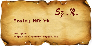 Szalay Márk névjegykártya